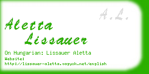 aletta lissauer business card